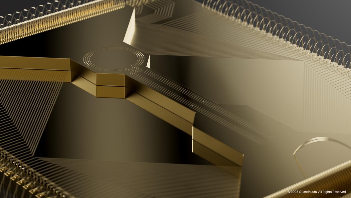 Official visualization of the Helios ion-trap chip